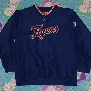 90s Nike Authentic Detroit Tigers Windbreaker Jersey Jacket Vintage